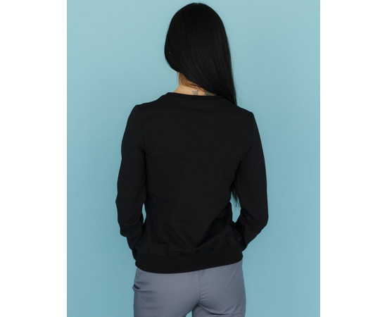 Изображение 2 Медицинский свитшот Нью-Йорк женский черный р. S, "БЕЛЫЙ ХАЛАТ" 359-321-758, Размер: S, Цвет: черный