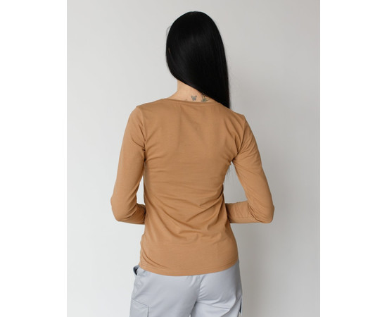 Изображение 2 Медицинский лонгслив женский песочный р. S, "БЕЛЫЙ ХАЛАТ" 358-323-716, Размер: S, Цвет: песочный