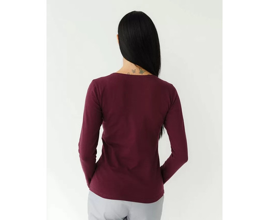 Зображення 2 Жіночий вишневий лонгслів р. S, "БІЛИЙ ХАЛАТ" 358-416-716, Розмір: S, Цвет: вишневий