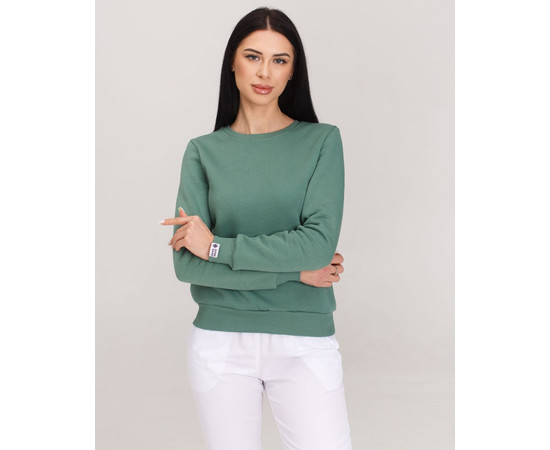 Изображение 3 Медицинский утепленный свитшот женский Аляска оливковый р. 2XL, "БЕЛЫЙ ХАЛАТ" 364-327-842, Размер: 2XL, Цвет: оливковый