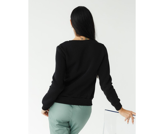 Зображення 3 Медичний утеплений світшот жіночий Аляска чорний р. L, "БІЛИЙ ХАЛАТ" 364-321-842, Розмір: L, Цвет: чорний