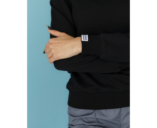 Изображение 4 Медицинский свитшот Нью-Йорк женский черный р. XL, "БЕЛЫЙ ХАЛАТ" 359-321-758, Размер: XL, Цвет: черный