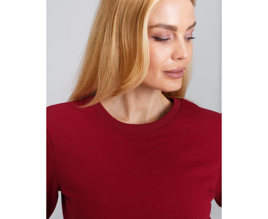 Изображение 4 Медицинский утепленный свитшот женский Аляска бордовый р. M, "БЕЛЫЙ ХАЛАТ" 364-349-842, Размер: M, Цвет: бордовый