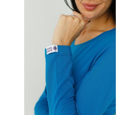 Зображення 4 Медичний лонгслів жіночий ультрамарин р. XL, "БІЛИЙ ХАЛАТ" 358-333-716, Розмір: XL, Цвет: блакитний