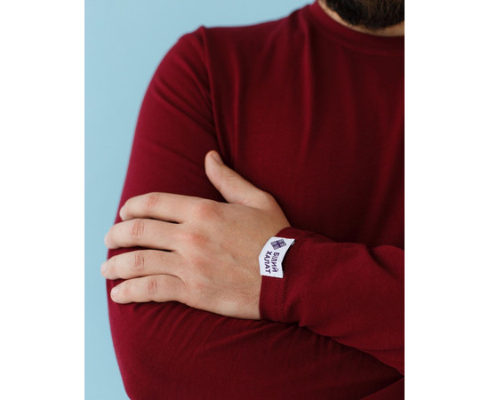 Зображення 4 Медичний лонгслів чоловічий бордовий р. M, "БІЛИЙ ХАЛАТ" 357-349-716, Розмір: M, Цвет: бордовий