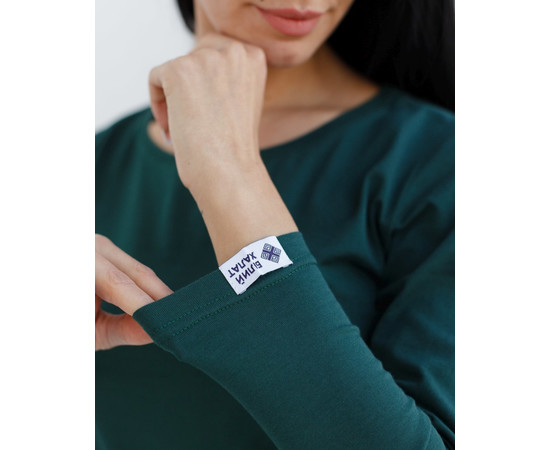 Зображення 4 Жіночий лонгслів жіночий темно-зелений р. 2XL, "БІЛИЙ ХАЛАТ" 358-430-716, Розмір: 2XL, Цвет: зелений