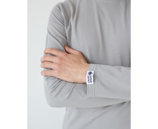 Зображення 4 Медичний лонгслів чоловічий світло-сірий р. XL, "БІЛИЙ ХАЛАТ" 357-419-716, Розмір: XL, Цвет: світло сірий