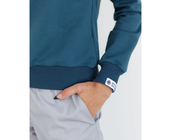 Изображение 4 Медицинский свитшот Нью-Йорк женский темно-бирюзовый р. M, "БЕЛЫЙ ХАЛАТ" 359-437-758, Размер: M, Цвет: темно-бирюзовый