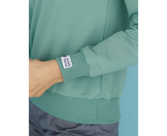 Изображение 4 Медицинский свитшот Нью-Йорк женский оливковый р. S, "БЕЛЫЙ ХАЛАТ" 359-327-758, Размер: S, Цвет: оливковый