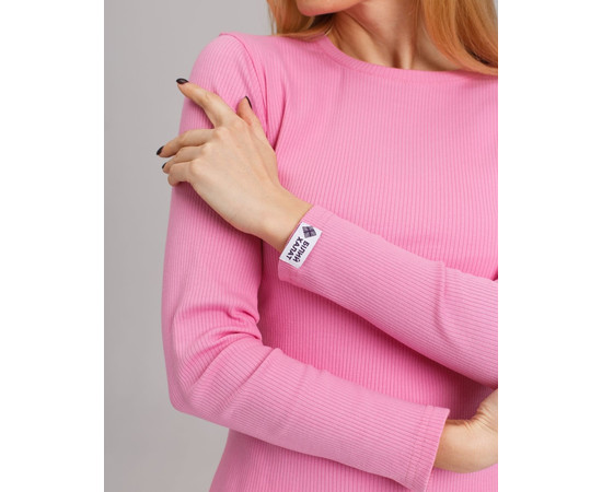 Зображення 4 Медичний лонгслів в рубчик жіночий рожевий р. M, "БІЛИЙ ХАЛАТ" 392-337-901, Розмір: M, Цвет: рожевий