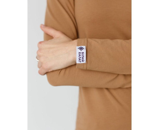 Изображение 4 Медицинский лонгслив женский песочный р. S, "БЕЛЫЙ ХАЛАТ" 358-323-716, Размер: S, Цвет: песочный