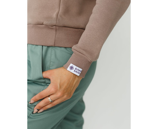 Изображение 5 Медицинский утепленный свитшот женский Аляска бежевый р. XL, "БЕЛЫЙ ХАЛАТ" 364-454-842, Размер: XL, Цвет: бежевый