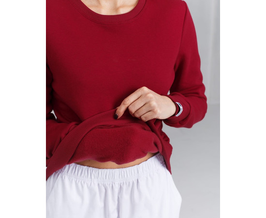 Зображення 5 Медичний утеплений світшот жіночий Аляска бордовий р. 2XL, "БІЛИЙ ХАЛАТ" 364-349-842, Розмір: 2XL, Цвет: бордовий