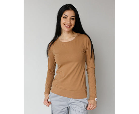 Изображение 5 Медицинский лонгслив женский песочный р. M, "БЕЛЫЙ ХАЛАТ" 358-323-716, Размер: M, Цвет: песочный