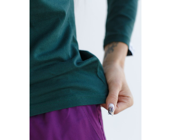 Зображення 5 Жіночий лонгслів жіночий темно-зелений р. 2XL, "БІЛИЙ ХАЛАТ" 358-430-716, Розмір: 2XL, Цвет: зелений