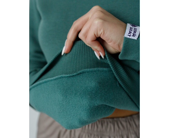 Зображення 5 Медичний утеплений світшот жіночий Аляска темно-оливковий р. S, "БІЛИЙ ХАЛАТ" 364-483-842, Розмір: S, Цвет: темно-оливковий