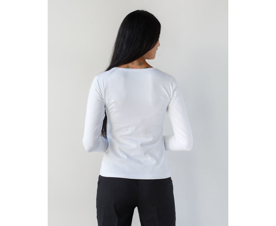 Изображение 2 Медицинский лонгслив женский белый р. L, "БЕЛЫЙ ХАЛАТ" 358-324-716, Размер: L, Цвет: белый