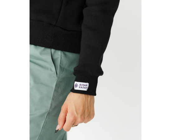 Изображение 6 Медицинский утепленный свитшот женский Аляска черный р. XL, "БЕЛЫЙ ХАЛАТ" 364-321-842, Размер: XL, Цвет: черный