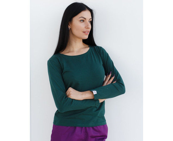 Зображення 6 Жіночий лонгслів жіночий темно-зелений р. 2XL, "БІЛИЙ ХАЛАТ" 358-430-716, Розмір: 2XL, Цвет: зелений