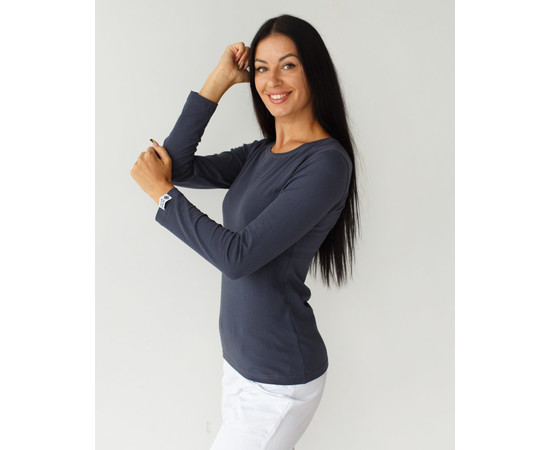 Изображение 6 Медицинский лонгслив женский темно-серый р. M, "БЕЛЫЙ ХАЛАТ" 358-408-716, Размер: M, Цвет: серый