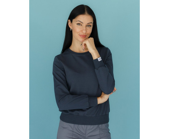 Изображение 6 Медицинский свитшот Нью-Йорк женский темно-серый р. XL, "БЕЛЫЙ ХАЛАТ" 359-408-758, Размер: XL, Цвет: темно-серый