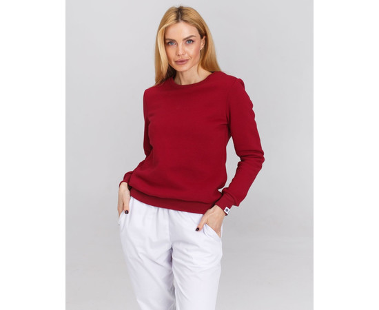 Изображение 7 Медицинский утепленный свитшот женский Аляска бордовый р. M, "БЕЛЫЙ ХАЛАТ" 364-349-842, Размер: M, Цвет: бордовый