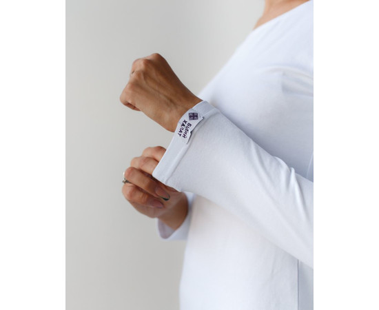 Изображение 3 Медицинский лонгслив женский белый р. L, "БЕЛЫЙ ХАЛАТ" 358-324-716, Размер: L, Цвет: белый