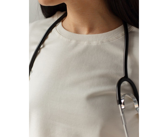 Изображение 3 Медицинский свитшот Нью-Йорк женский молочный р. S, "БЕЛЫЙ ХАЛАТ" 359-370-758, Размер: S, Цвет: молочный