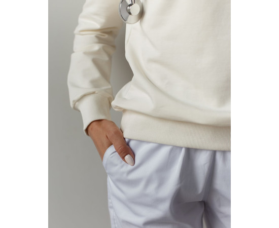 Изображение 4 Медицинский свитшот Нью-Йорк женский молочный р. L, "БЕЛЫЙ ХАЛАТ" 359-370-758, Размер: L, Цвет: молочный