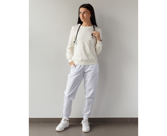 Изображение 6 Медицинский свитшот Нью-Йорк женский молочный р. L, "БЕЛЫЙ ХАЛАТ" 359-370-758, Размер: L, Цвет: молочный