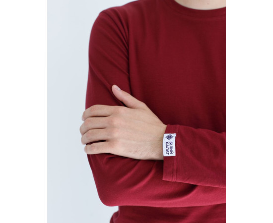 Зображення 3 Медичний лонгслів чоловічий темно-бордовий р. M, "БІЛИЙ ХАЛАТ" 357-504-730, Розмір: M, Цвет: темно-бордовий