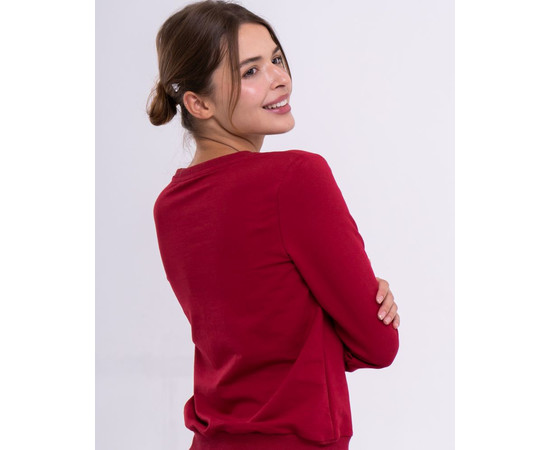 Зображення 2 Медичний світшот Нью-Йорк жіноча вишня р. 2XL, "БІЛИЙ ХАЛАТ" 364-505-730, Розмір: 2XL, Цвет: вишневий