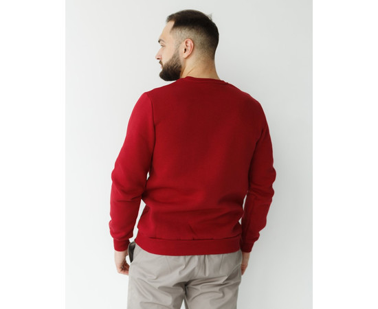 Изображение 2 Медицинский утепленный свитшот мужской Аляска бордовый р. 2XL, "БЕЛЫЙ ХАЛАТ" 365-349-842, Размер: 2XL, Цвет: бордовый