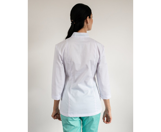 Зображення 2 Медична сорочка жіноча Сакура білий-м'ятний р. 48, "БІЛИЙ ХАЛАТ" 184-399-678, Розмір: 48, Цвет: білий-м'ятний