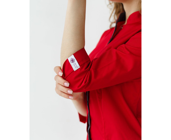 Зображення 3 Медична сорочка жіноча Сакура червоний-сірий р. 40, "БІЛИЙ ХАЛАТ" 184-352-679, Розмір: 40, Цвет: червоний-сірий