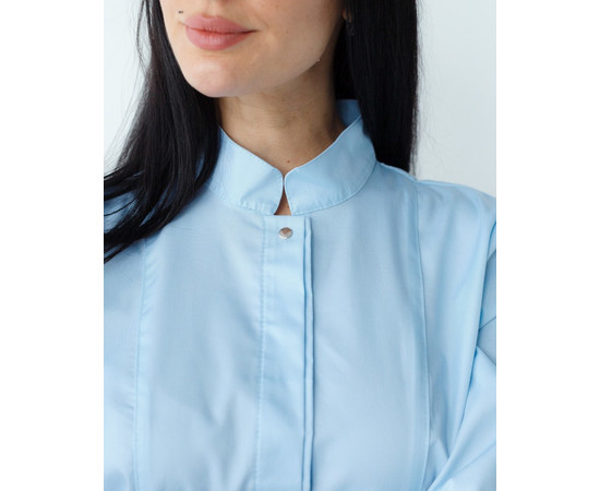 Зображення 3 Медична сорочка жіноча Сакура блакитна р. 48, "БІЛИЙ ХАЛАТ" 184-462-678, Розмір: 48, Цвет: лазурный