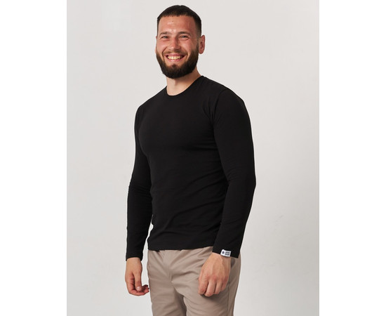 Зображення 3 Медичний лонгслів чоловічий чорний р. XL, "БІЛИЙ ХАЛАТ" 357-321-716, Розмір: XL, Цвет: чорний