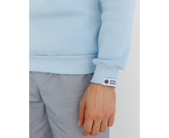 Зображення 4 Медичний утеплений світшот чоловічий Аляска блакитний р. 2XL, "БІЛИЙ ХАЛАТ" 365-333-842, Розмір: 2XL, Цвет: блакитний