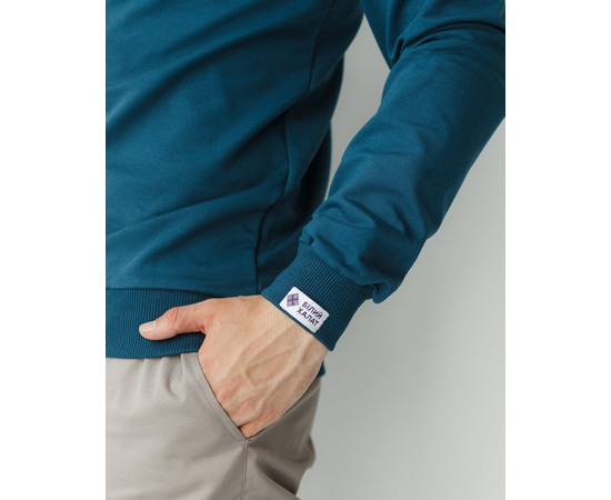 Зображення 4 Медичний світшот Нью-Йорк чоловічий темно-бірюзовий р. M, "БІЛИЙ ХАЛАТ" 360-437-758, Розмір: M, Цвет: темно-бирюзовый