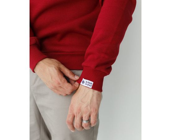 Изображение 4 Медицинский утепленный свитшот мужской Аляска бордовый р. 2XL, "БЕЛЫЙ ХАЛАТ" 365-349-842, Размер: 2XL, Цвет: бордовый