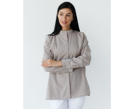 Зображення 5 Медична сорочка жіноча Стефанія мокко р. 54, "БІЛИЙ ХАЛАТ" 402-421-821, Розмір: 54, Цвет: моко