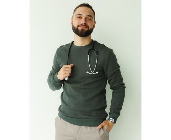 Зображення 5 Медичний утеплений світшот чоловічий Аляска хакі р. 2XL, "БІЛИЙ ХАЛАТ" 365-368-842, Розмір: 2XL, Цвет: хакі