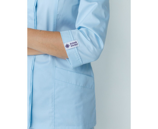 Зображення 5 Медична сорочка жіноча Сакура блакитна р. 42, "БІЛИЙ ХАЛАТ" 184-462-678, Розмір: 42, Цвет: лазурный