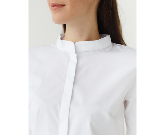 Изображение 7 Медицинская рубашка женская Стефания белая р. 48, "БЕЛЫЙ ХАЛАТ" 402-324-821, Размер: 48, Цвет: белый