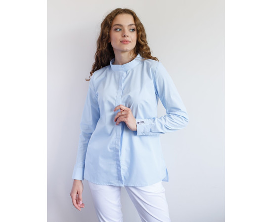 Зображення 7 Медична сорочка жіноча Стефанія блакитна р. 52, "БІЛИЙ ХАЛАТ" 402-333-821, Розмір: 52, Цвет: блакитний