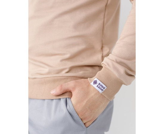 Изображение 4 Медицинский свитшот Нью-Йорк мужской светло-бежевый р. M, "БЕЛЫЙ ХАЛАТ" 360-494-730m, Размер: M, Цвет: светло-бежевый