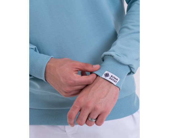 Изображение 3 Медицинский свитшот Нью-Йорк мужской лазурный р. 2XL, "БЕЛЫЙ ХАЛАТ" 360-462-730, Размер: 2XL, Цвет: лазурный