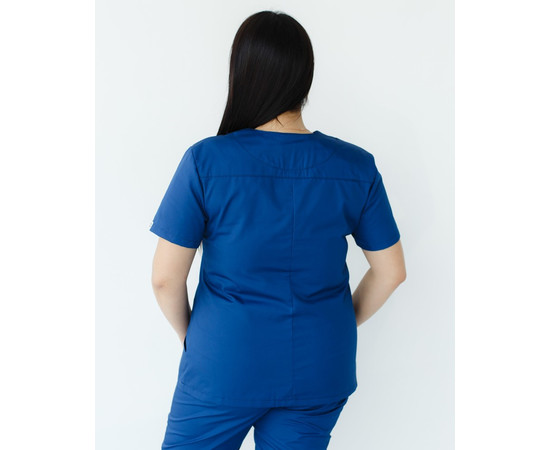 Зображення 2 Жіноча сорочка жіноча Топаз синя +SIZE р. 58, "БІЛИЙ ХАЛАТ" 386-322-705, Розмір: 58, Цвет: синий