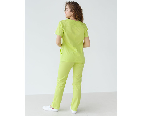 Изображение 2 Медицинская рубашка женская Топаз лайм р. 40, "БЕЛЫЙ ХАЛАТ" 164-330-705, Размер: 40, Цвет: лайм