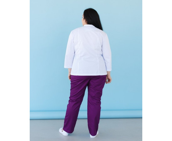 Зображення 2 Сорочка жіноча Сакура білий-фіолетовий +SIZE р. 58, "БІЛИЙ ХАЛАТ" 311-346-679, Розмір: 58, Цвет: білий-фіолетовий